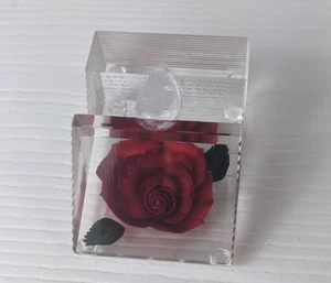 Vintage Lucite Floral Rose 1970's Glasses Holder Kitschy - Bircraft handcarved - Picture 1 of 10