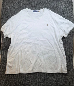 Polo Ralph Lauren White Cotton Crew Neck T-Shirt XXXL - Picture 1 of 9