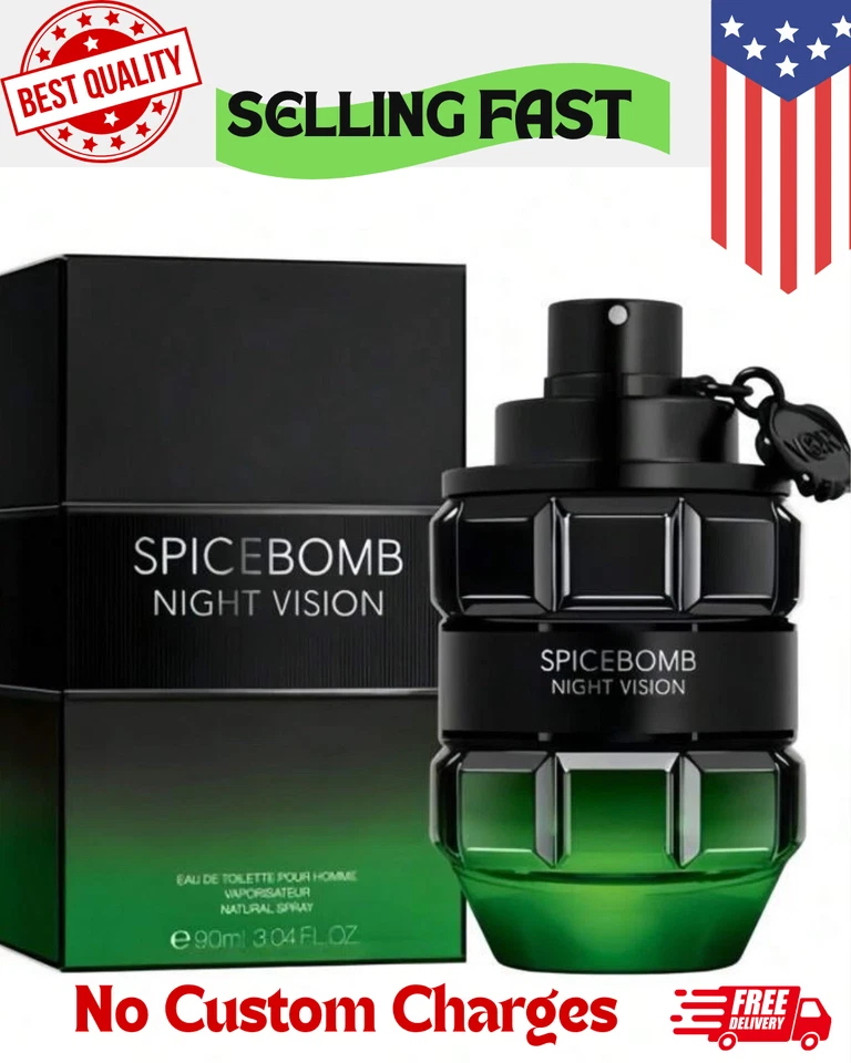 Туалетная вода-спрей для мужчин ночного видения Spice Bomb 3,04 унции смелая свежая - Изображение 1 из 1