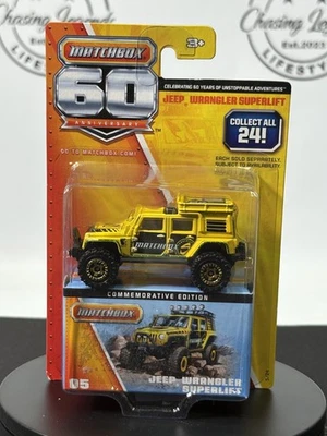 Matchbox 1/64 60th anniversary #05 Jeep wrangler superlift yellow NIB - Image 1 of 2