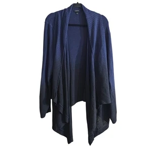 Cárdigan para mujer Torrid talla grande azul y negro ombre dip dye talla 4 4X - Imagen 1 de 4