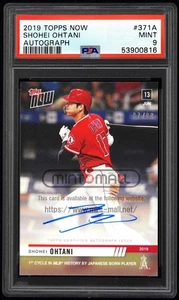 2019 Topps Now 371A Shohei Ohtani Autographs 97/99 Psa Mint 9 Los Angeles Angels - Picture 1 of 2