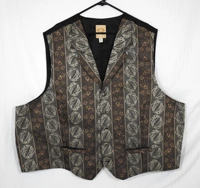 Chaleco Traje Esmoquin Para Hombre Wah Maker Frontier Cachemira y Floral 4XL. Western. Foto 1 de 4