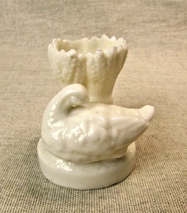 Vintage Porcelain Goose & Wheat Sheaf Miniature Vase - Picture 1 of 6