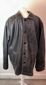 Paul Smart Giacca Uomo Classica Vintage Pelle Nera XXL (EU 56) - Foto 1 di 11