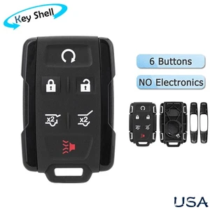 For 2015 2016 2017 2018 2019 2020 GMC Yukon Remote Key Fob Shell Case 6 Buttons - Picture 1 of 6