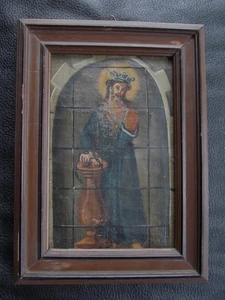 Jesus Christus an eine Spalte Gefesselt altes  Ölbild - Bild 1 von 9