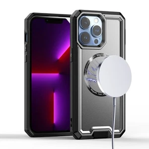 Funda híbrida fusionada con carga magnética para iPhone 15 PLUS + 2 vidrios templados - Imagen 1 de 16