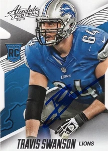 2014 Panini Absolute Football Travis Swanson #134 RC Detroit Lions IP Auto - Picture 1 of 4