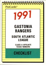 1991 Gastonia Rangers ProCards #2708 Checklist - NM Baseball Card