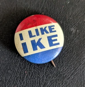 Botón Pinback Original Vintage: Me gusta IKE - Imagen 1 de 2
