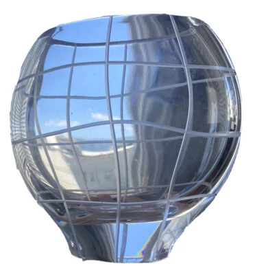 Heavy Cut Crystal Rose Vase Water Planter Terrarium - Image 1 of 4