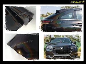 Vinylfolie Covering Schwarz Hochglanz Holographisch 152x20cm Thermoverformbar Kleber - Bild 1 von 1