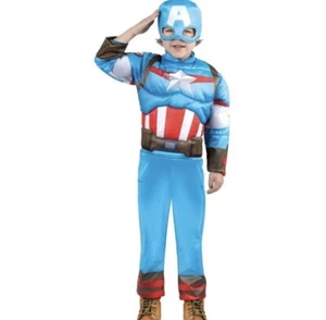 Avengers Captain America Padded Muscle Toddler Costume Size 4T New. - Picture 1 of 4
