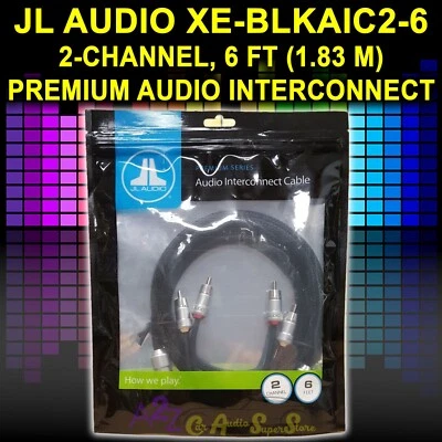 JL AUDIO XE-BLKAIC2-6 (99941) 2-CH 6 FEET RCA PREMIUM AUDIO INTERCONNECT NEW! - Image 1 of 3
