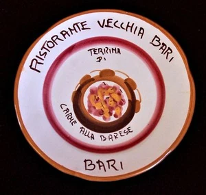 BUON RICORDO PLATE SOLIMENE VIETRI ITALIAN CERAMIC BARI TERRINA DI CARNE 1988 - Imagen 1 de 2
