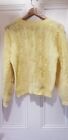 Vintage Hand Knitted Wool Jumper.  Never Worn .  Yellow  Size 10 - 12