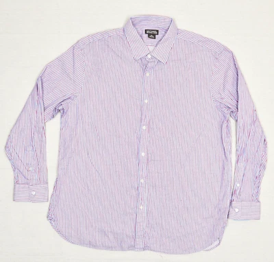 Camisa Michael Kors Hombres Abotonada Rayas Manga Larga Algodón Multicolor Talla 2XL Foto 1 de 4