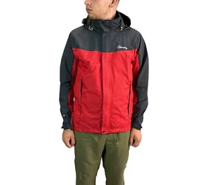 Berghaus Men's Jacket Gore-Tex Full Zip Hooded Lightweight Red Size M - Picture 1 of 13