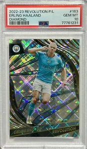 Erling Haaland 2022-23 Panini EPL Revolution #163 Diamond SP Parallel PSA 10 - Picture 1 of 2