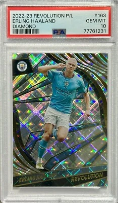 Erling Haaland 2022-23 Panini EPL Revolution #163 Diamond SP Parallel PSA 10 - Image 1 of 2