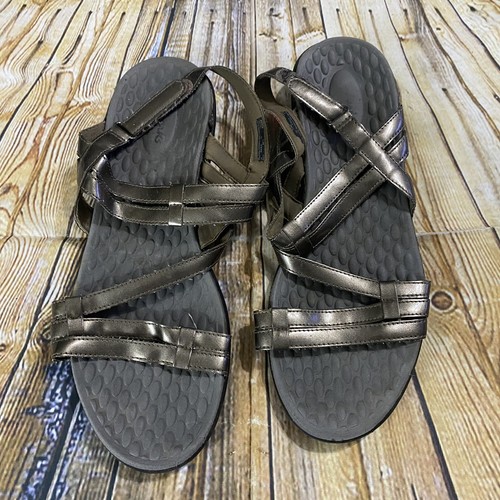 Sandali Clarks donna taglia 11 Sonar Pilot talpa metallizzato slip on slingback