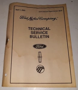 Ford Motor Company Technical Service Bulletin April 1, 2002 02-6 - Bild 1 von 3