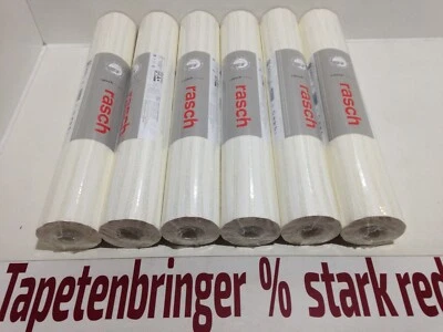 Vliestapete rasch Glam 6 x 542011 (6Rollen) Silber Creme Glitter Quermuster - Bild 1 von 4