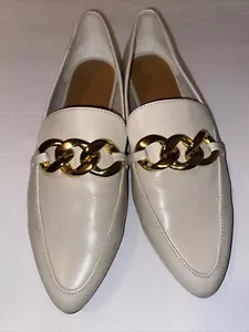 Mocassino donna Madden NYC crema oro catena scarpe donna misura 10 colore osso - Foto 1 di 15