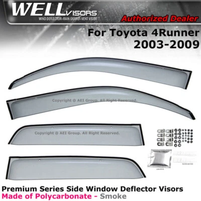 WELLvisors For Toyota 4Runner 03-09 Side Clip on Window Visors Clip-on - Image 1 of 4