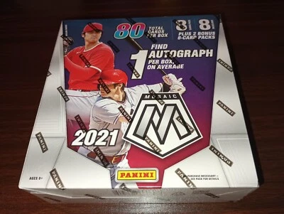 2021 Panini Mosaic Baseball 8 Pack Mega Box 1 Auto Av Chase Bohm Skubal RC - Image 1 of 4