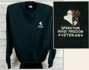 Operation Iraqi Freedom Veteran schwarzes Sweatshirt mit Rundhalsausschnitt Größe Medium Militär - Bild 1 von 4
