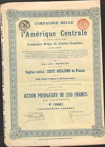 Compagnie belge de L'AMERIQUE CENTRALE (BELGIQUE) (T) - Imagen 1 de 1