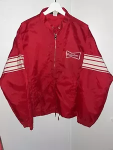 Vintage nylon Budweiser Swingster Windbreaker Jacket men's XL - Picture 1 of 9