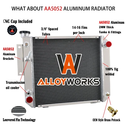 9124956013 Radiador de aluminio de 3 filas para carretilla elevadora Hyster Yale H25XM H35XM 2021741 Foto 1 de 4
