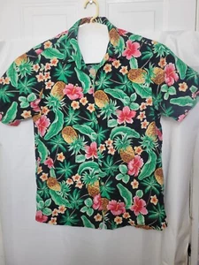 RJC Men's Shirt Hawaiian Floral Cotton Made In USA Multicolor Size XL (A2 ) - Picture 1 of 6