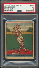 1933 R337 Eclipse Import #419 Frank Frisch PSA 1.5 St. Louis Cardinals HOF