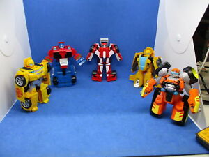 transformers rescue bots academy Lot 5 BumbleBee, Optimus Prime +