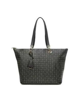 Bolso Shopper Pollini Heritage Negro Con Detalles Negros TE8410PP02Q Foto 1 de 2