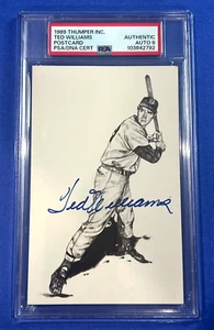 Ted Williams Signed 1989 Thumper Inc 3.5x5.5 Postcard Red Sox PSA/DNA Auto 9 - Picture 1 of 4