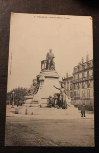 Postcard Valence Statue Emile Augier 26/10/04 Stamp Semeuse - Picture 1 of 2