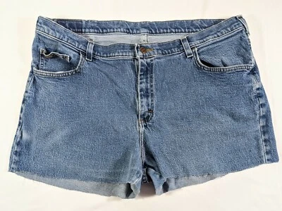 RIDERS Women's Plus Med Wash High Rise Relaxed Stretch Cut-Off Jean Shorts sz 20 - Image 1 of 4