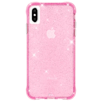 Case-Mate iPhone XS MAX Slim Case 10 Ft Drop Protection | Sheer Crystal Pink - Image 1 of 4