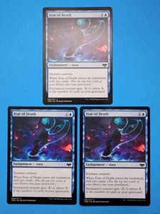 3x Fear of Death Crimson Vow 2021 Mtg Magic Card Enchantment Aura Island 59 - Picture 1 of 4