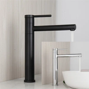 Waterfall Black Bathroom Sink Faucet Chrome 1 Hole Deck Mounted Basin Mixer Tap - Picture 1 of 21