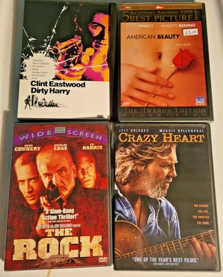 4 Classic DVDS-The Rock/American Beauty/Dirty Harry/Crazy Heart (not rentals) - Image 1 of 4