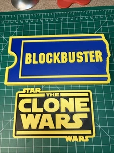 Lote de impresión de error/prueba impresa en 3D Star Wars Clone Wars Blockbuster Video - Imagen 1 de 1