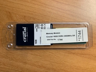 Micron Crutial CT16G4DFD8266.C16 16GB DDR4 UDIMM 2666MHz no-ECC Desktop RAM - Image 1 of 3