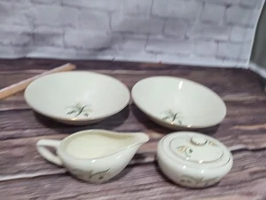 Vintage EDWIN KNOWLES Forsythia Two 9" servizio ciotole zuccheriera MCM - Foto 1 di 6