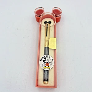 Vintage Disney Mickey Mouse Colibri Ballpoint Pen w/ Mickey Mouse Ears Case - Picture 1 of 12